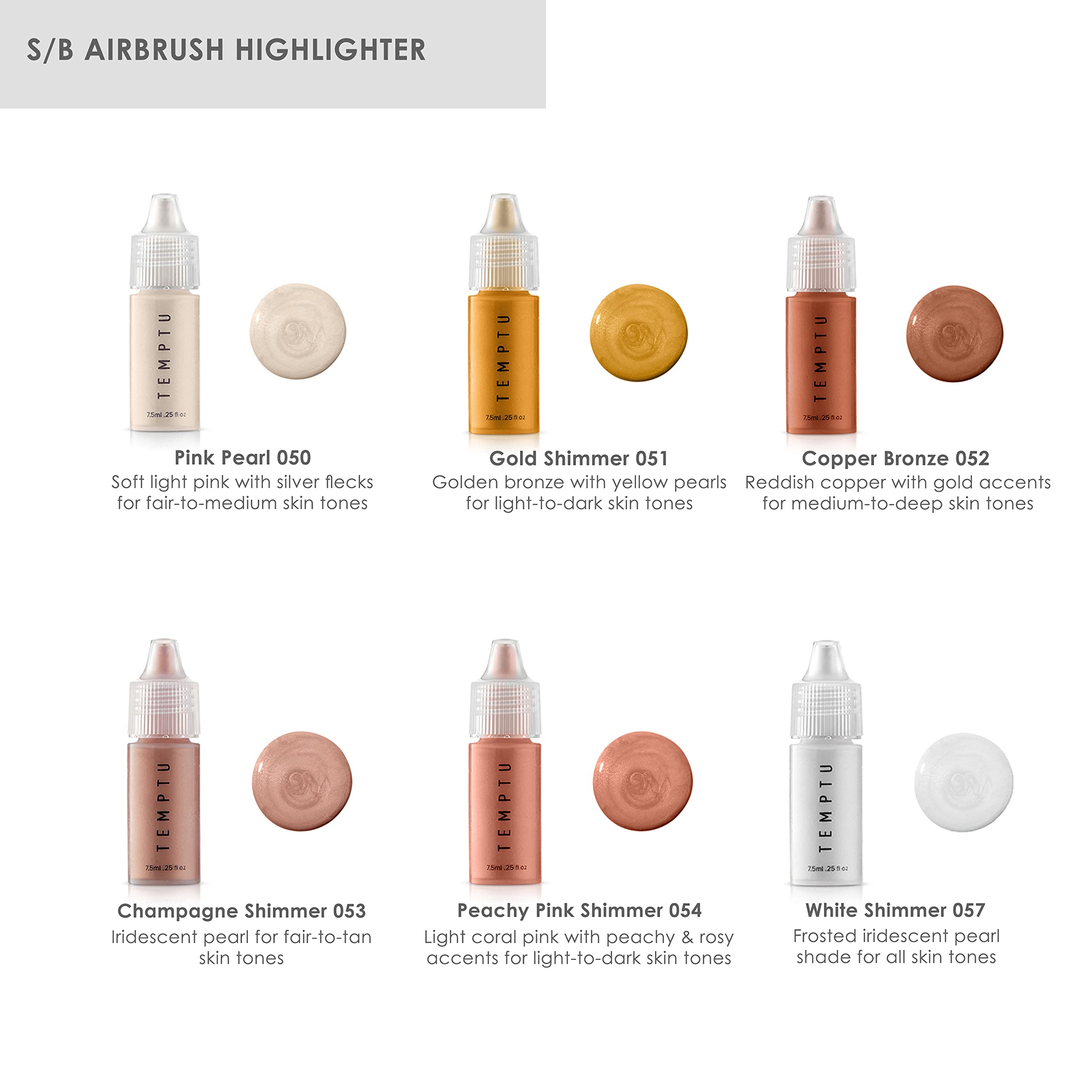 Temptu S/b Highlighter Gold Shimmer, 0.25 Fl Oz